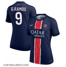 Paris Saint-Germain Goncalo Ramos #9 Thuis tenue Dames 2024-25 Korte Mouwen