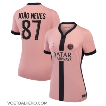 Paris Saint-Germain Joao Neves #87 Derde tenue Dames 2024-25 Korte Mouwen