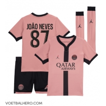 Paris Saint-Germain Joao Neves #87 Derde tenue Kids 2024-25 Korte Mouwen (+ broek)