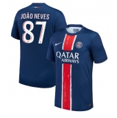 Paris Saint-Germain Joao Neves #87 Thuis tenue 2024-25 Korte Mouwen