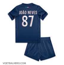 Paris Saint-Germain Joao Neves #87 Thuis tenue Kids 2024-25 Korte Mouwen (+ broek)