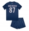 Paris Saint-Germain Joao Neves #87 Thuis tenue Kids 2024-25 Korte Mouwen (+ broek)