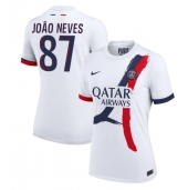 Paris Saint-Germain Joao Neves #87 Uit tenue Dames 2024-25 Korte Mouwen