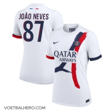 Paris Saint-Germain Joao Neves #87 Uit tenue Dames 2024-25 Korte Mouwen