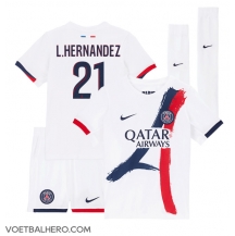 Paris Saint-Germain Lucas Hernandez #21 Uit tenue Kids 2024-25 Korte Mouwen (+ broek)