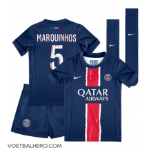 Paris Saint-Germain Marquinhos #5 Thuis tenue Kids 2024-25 Korte Mouwen (+ broek)