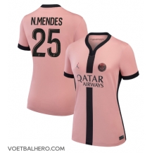 Paris Saint-Germain Nuno Mendes #25 Derde tenue Dames 2024-25 Korte Mouwen