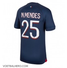 Paris Saint-Germain Nuno Mendes #25 Thuis tenue 2023-24 Korte Mouwen