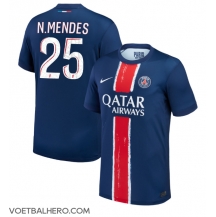 Paris Saint-Germain Nuno Mendes #25 Thuis tenue 2024-25 Korte Mouwen