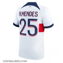 Paris Saint-Germain Nuno Mendes #25 Uit tenue 2023-24 Korte Mouwen