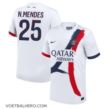 Paris Saint-Germain Nuno Mendes #25 Uit tenue 2024-25 Korte Mouwen