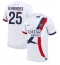 Paris Saint-Germain Nuno Mendes #25 Uit tenue 2024-25 Korte Mouwen