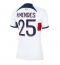 Paris Saint-Germain Nuno Mendes #25 Uit tenue Dames 2023-24 Korte Mouwen