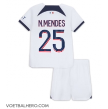 Paris Saint-Germain Nuno Mendes #25 Uit tenue Kids 2023-24 Korte Mouwen (+ broek)
