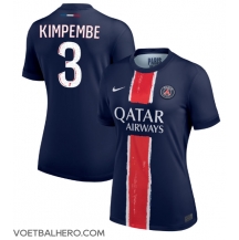 Paris Saint-Germain Presnel Kimpembe #3 Thuis tenue Dames 2024-25 Korte Mouwen