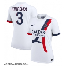 Paris Saint-Germain Presnel Kimpembe #3 Uit tenue Dames 2024-25 Korte Mouwen