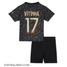 Paris Saint-Germain Vitinha Ferreira #17 Derde tenue Kids 2023-24 Korte Mouwen (+ broek)