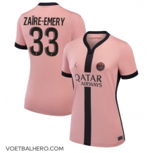 Paris Saint-Germain Warren Zaire-Emery #33 Derde tenue Dames 2024-25 Korte Mouwen