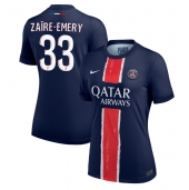 Paris Saint-Germain Warren Zaire-Emery #33 Thuis tenue Dames 2024-25 Korte Mouwen