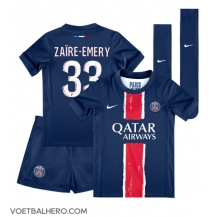 Paris Saint-Germain Warren Zaire-Emery #33 Thuis tenue Kids 2024-25 Korte Mouwen (+ broek)