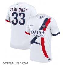 Paris Saint-Germain Warren Zaire-Emery #33 Uit tenue 2024-25 Korte Mouwen