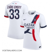 Paris Saint-Germain Warren Zaire-Emery #33 Uit tenue Dames 2024-25 Korte Mouwen