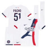 Paris Saint-Germain Willian Pacho #51 Uit tenue Kids 2024-25 Korte Mouwen (+ broek)