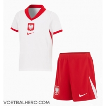 Polen Thuis tenue Kids EK 2024 Korte Mouwen (+ broek)