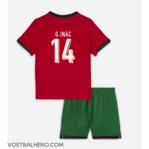 Portugal Goncalo Inacio #14 Thuis tenue Kids EK 2024 Korte Mouwen (+ broek)