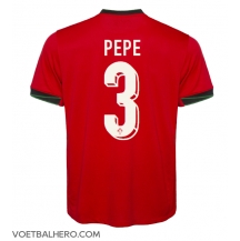 Portugal Pepe #3 Thuis tenue EK 2024 Korte Mouwen