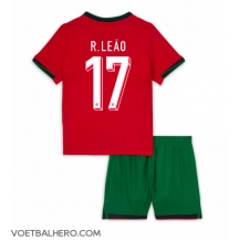 Portugal Rafael Leao #17 Thuis tenue Kids EK 2024 Korte Mouwen (+ broek)