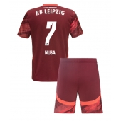 RB Leipzig Antonio Nusa #7 Uit tenue Kids 2024-25 Korte Mouwen (+ broek)