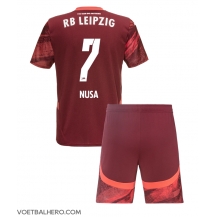 RB Leipzig Antonio Nusa #7 Uit tenue Kids 2024-25 Korte Mouwen (+ broek)