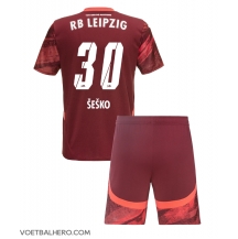 RB Leipzig Benjamin Sesko #30 Uit tenue Kids 2024-25 Korte Mouwen (+ broek)