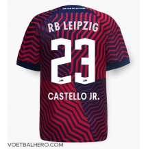 RB Leipzig Castello Lukeba #23 Uit tenue 2023-24 Korte Mouwen