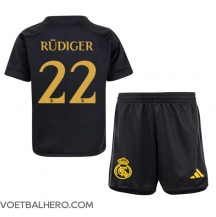 Real Madrid Antonio Rudiger #22 Derde tenue Kids 2023-24 Korte Mouwen (+ broek)