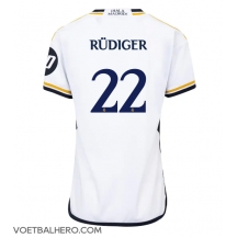 Real Madrid Antonio Rudiger #22 Thuis tenue Dames 2023-24 Korte Mouwen