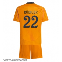 Real Madrid Antonio Rudiger #22 Uit tenue Kids 2024-25 Korte Mouwen (+ broek)