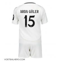 Real Madrid Arda Guler #15 Thuis tenue Kids 2024-25 Korte Mouwen (+ broek)