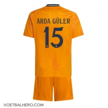 Real Madrid Arda Guler #15 Uit tenue Kids 2024-25 Korte Mouwen (+ broek)