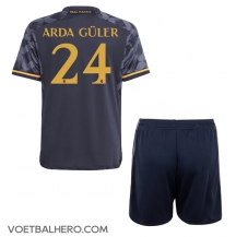 Real Madrid Arda Guler #24 Uit tenue Kids 2023-24 Korte Mouwen (+ broek)