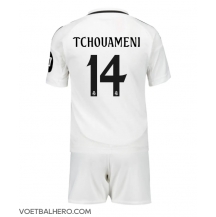 Real Madrid Aurelien Tchouameni #14 Thuis tenue Kids 2024-25 Korte Mouwen (+ broek)