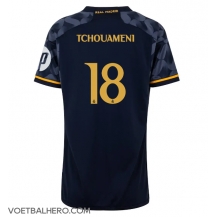 Real Madrid Aurelien Tchouameni #18 Uit tenue Dames 2023-24 Korte Mouwen