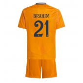 Real Madrid Brahim Diaz #21 Uit tenue Kids 2024-25 Korte Mouwen (+ broek)