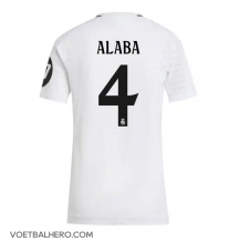 Real Madrid David Alaba #4 Thuis tenue Dames 2024-25 Korte Mouwen