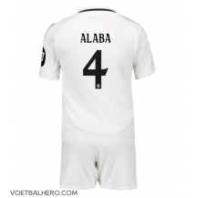 Real Madrid David Alaba #4 Thuis tenue Kids 2024-25 Korte Mouwen (+ broek)