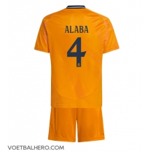 Real Madrid David Alaba #4 Uit tenue Kids 2024-25 Korte Mouwen (+ broek)