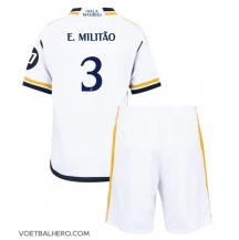 Real Madrid Eder Militao #3 Thuis tenue Kids 2023-24 Korte Mouwen (+ broek)