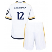 Real Madrid Eduardo Camavinga #12 Thuis tenue Kids 2023-24 Korte Mouwen (+ broek)