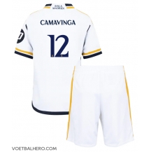 Real Madrid Eduardo Camavinga #12 Thuis tenue Kids 2023-24 Korte Mouwen (+ broek)